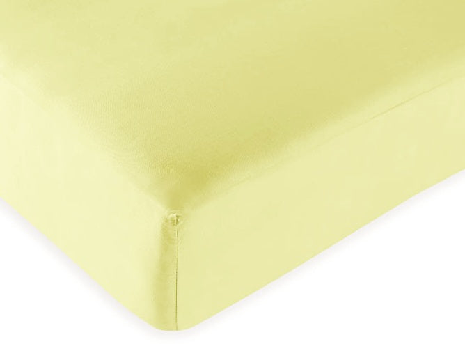 Drap housse jaune pour lit bébé 120 x 60 cm – bebemam
