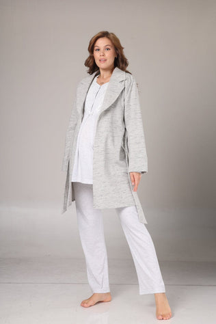 Pyjama de maternity 3 pièces gris