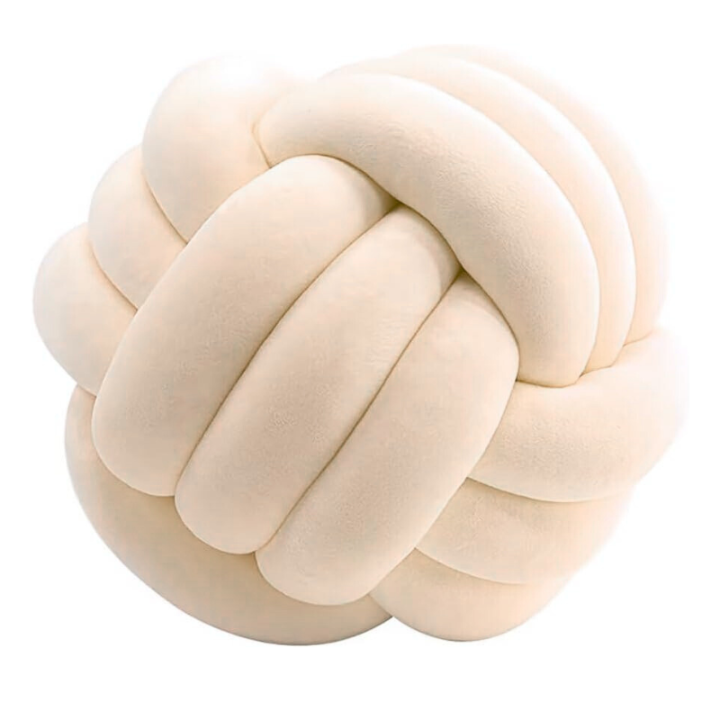 Coussin décoratif tressé 3 brins