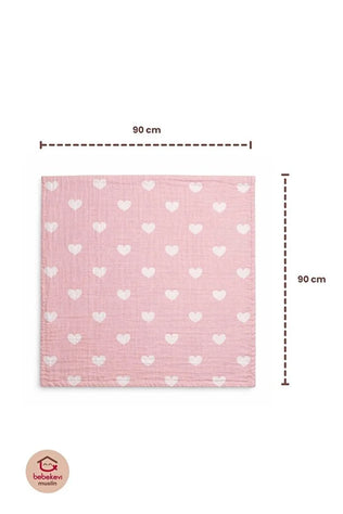 Lange en coton bio multi-usage Rose