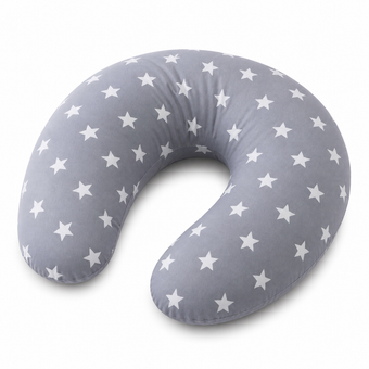 Coussin d’allaitement étoiles gris