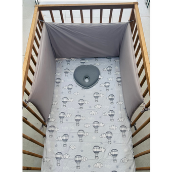 Tour de lit Gris