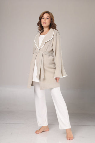 Pyjama de maternity 3 pièces beige