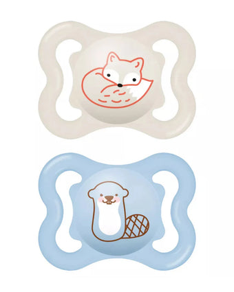 MAM Original Sucettes Silicone 0-6 mois & Beige-Bleu