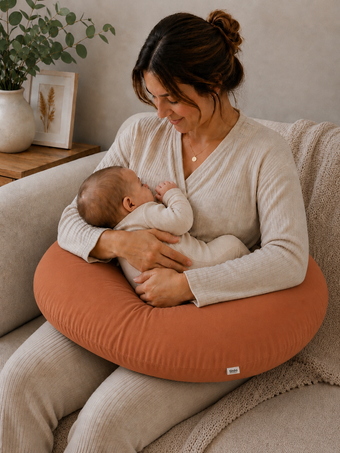 Coussin d’allaitement camel