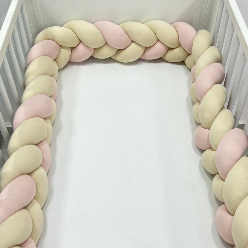 Tour de Lit Beige Beige vieux rose