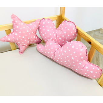 Lot de Trois Coussins décoratif - Roses étoiles