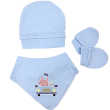 Ensemble "Bonnet + Moufles + Bavoir" 100 % coton
