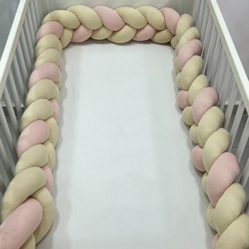 Tour de Lit Beige Beige vieux rose