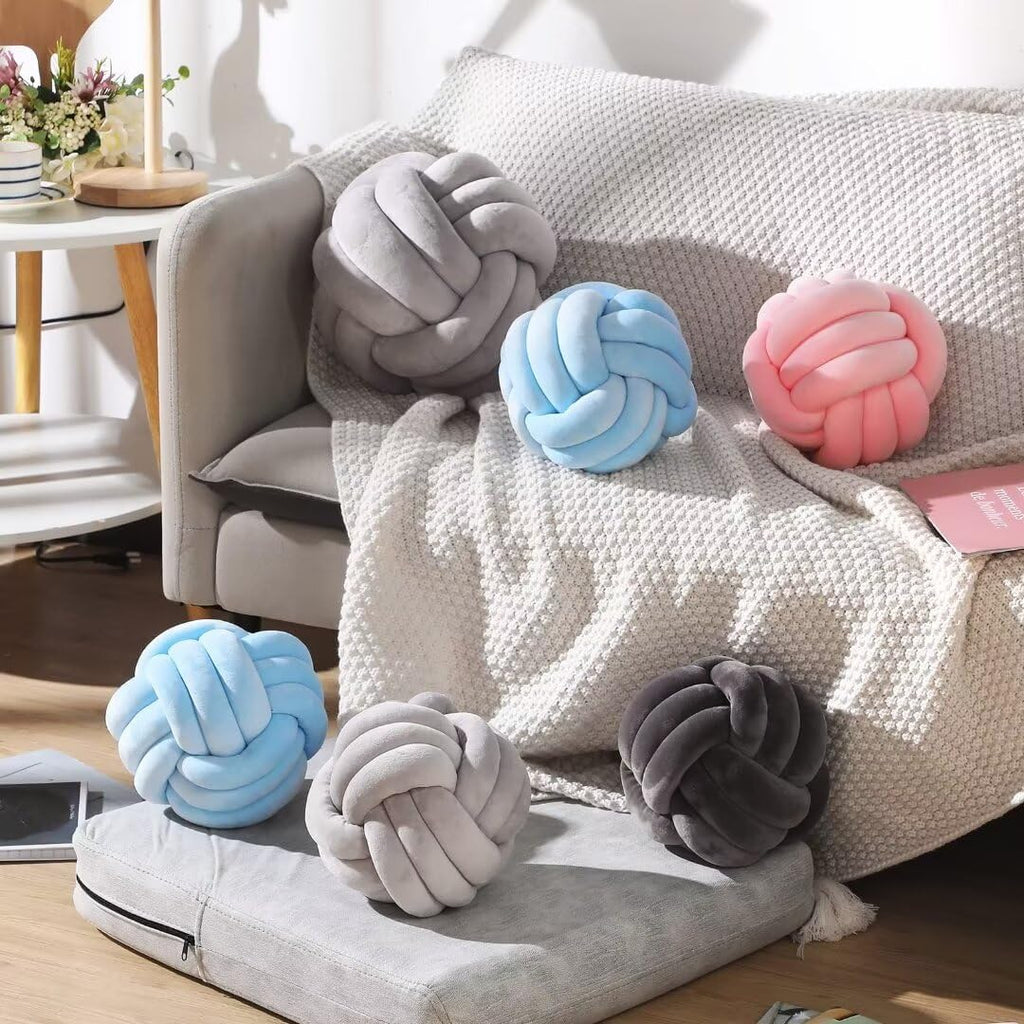 Coussin décoratif tressé 3 brins