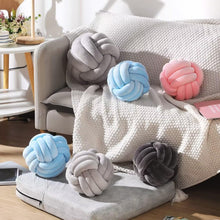 Coussin décoratif tressé 3 brins