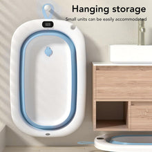Baignoire Pliante en silicone bleu