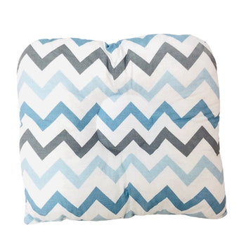 Oreiller pour bébé ( zigzag bleu gris )