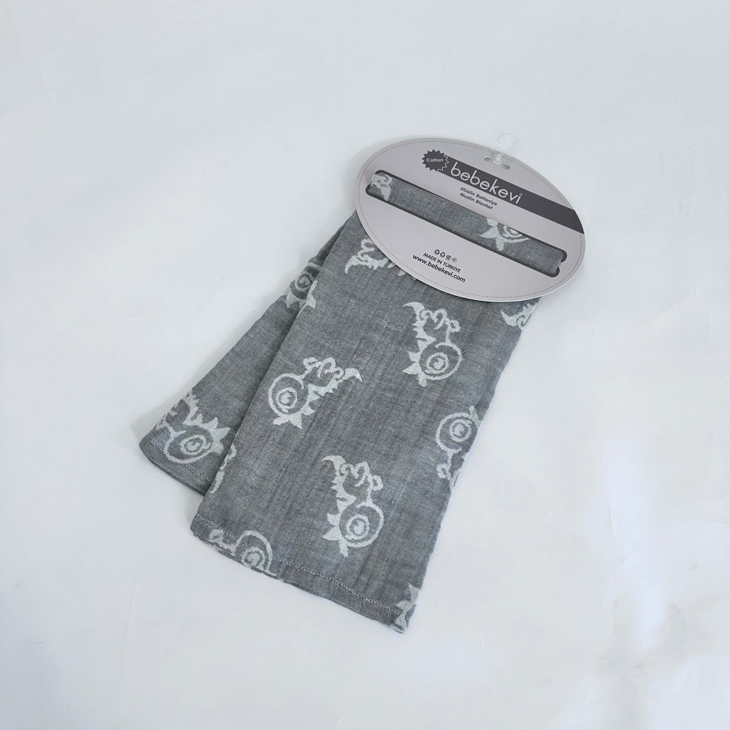 Lange en coton bio multi-usage Gris
