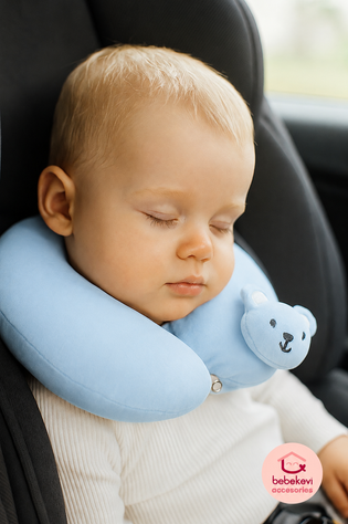 Oreiller de protection du cou pour bébé Bleu