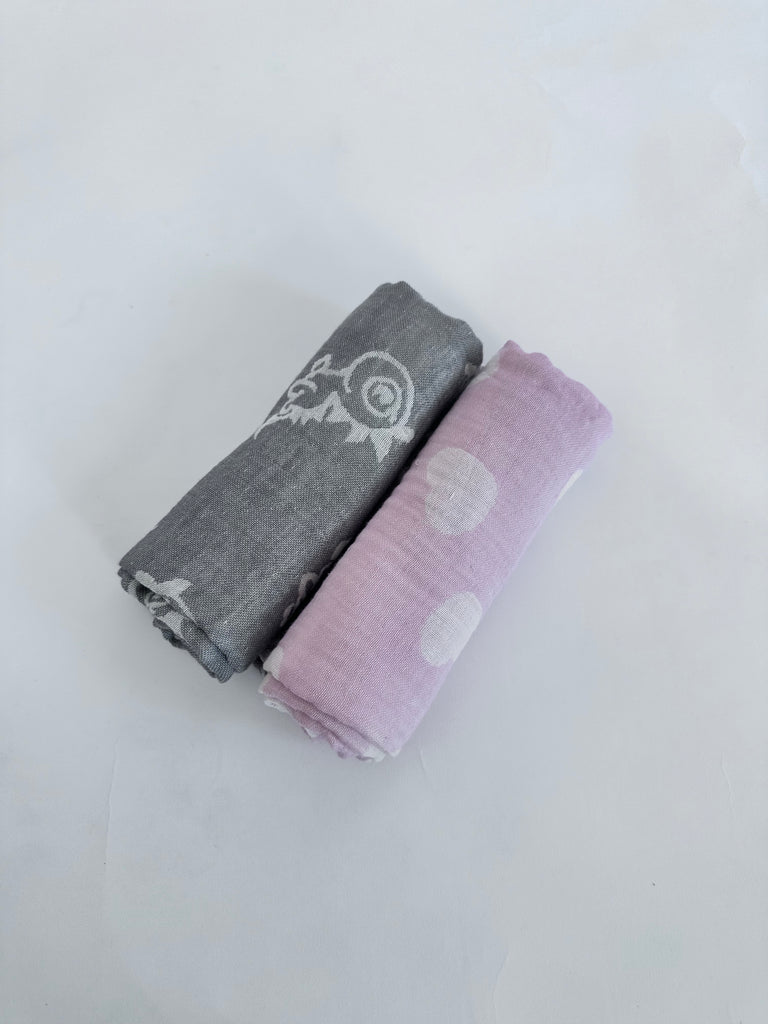 Lange en coton bio multi-usage Rose