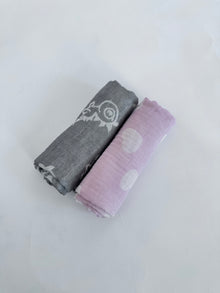 Lange en coton bio multi-usage Rose