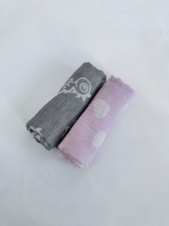 Lange en coton bio multi-usage Rose