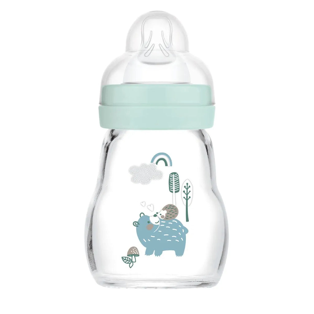 MAM Biberon on verre 170 ml 0+ mois Rose