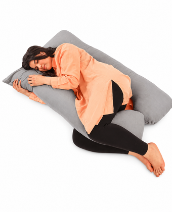Coussin de grossesse géant gris