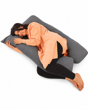 Coussin de grossesse géant gris foncé
