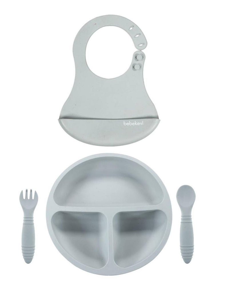 Coffret repas en silicone Gris