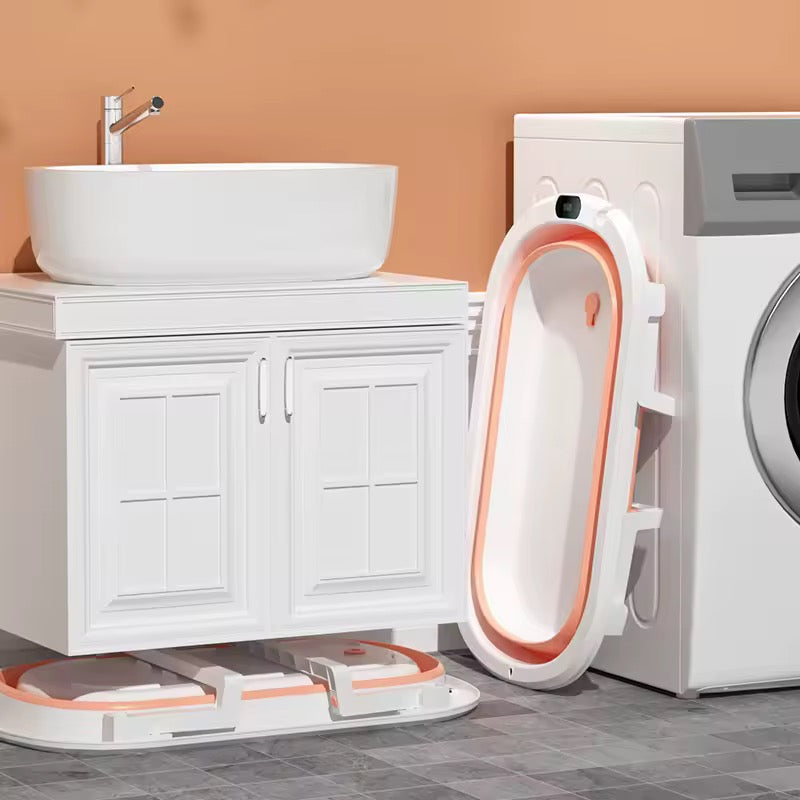 Baignoire Pliante en silicone saumon