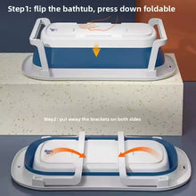 Baignoire Pliante en silicone bleu