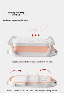 Baignoire Pliante en silicone saumon