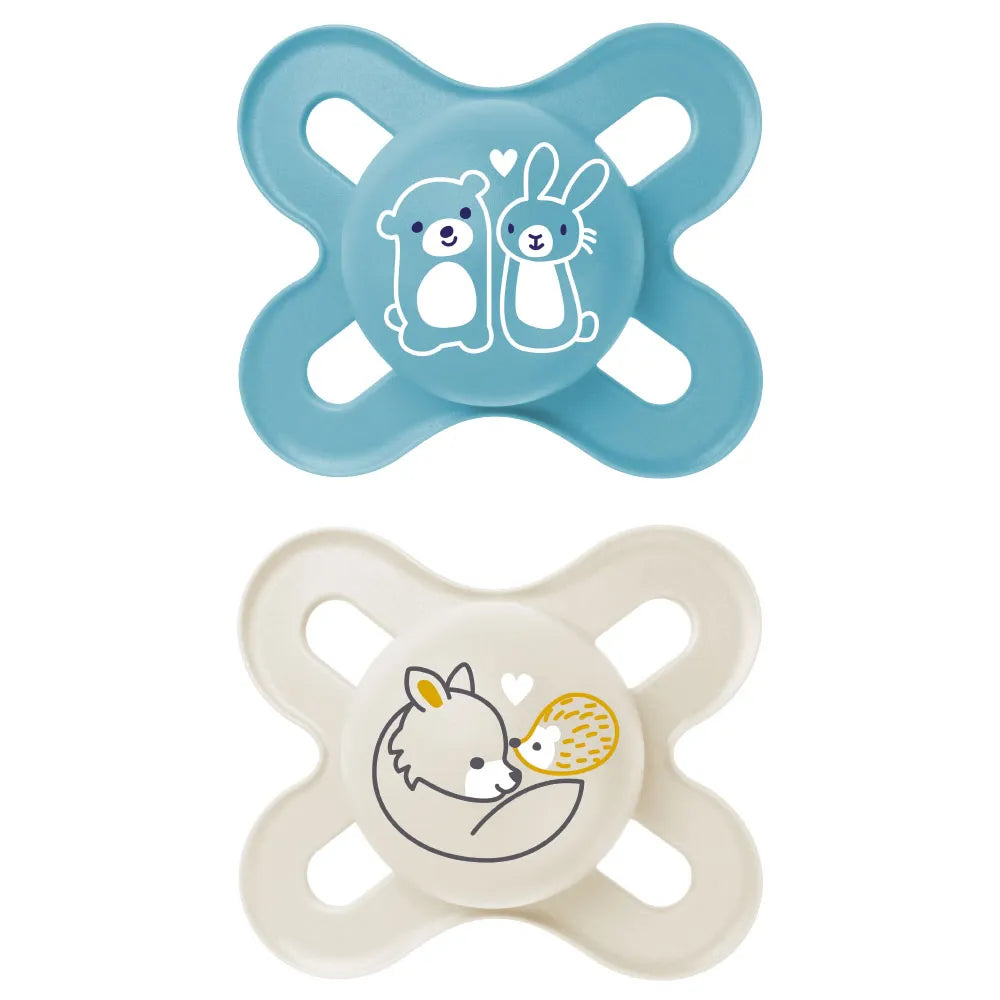MAM Naissance 0-2 mois, lot de 2 sucettes Bleu