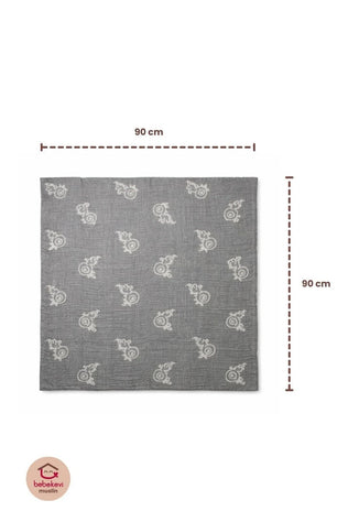 Lange en coton bio multi-usage Gris