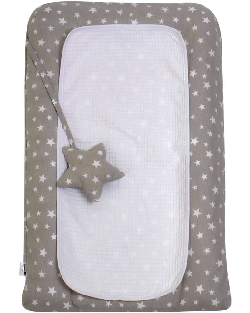 Matelas à langer avec housse (Beige étoile Blanc)