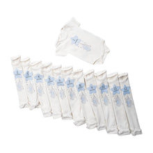 Coffret de 12 bodys moiniversaire Bleu