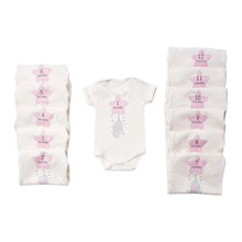 Coffret de 12 bodys moiniversaire Rose
