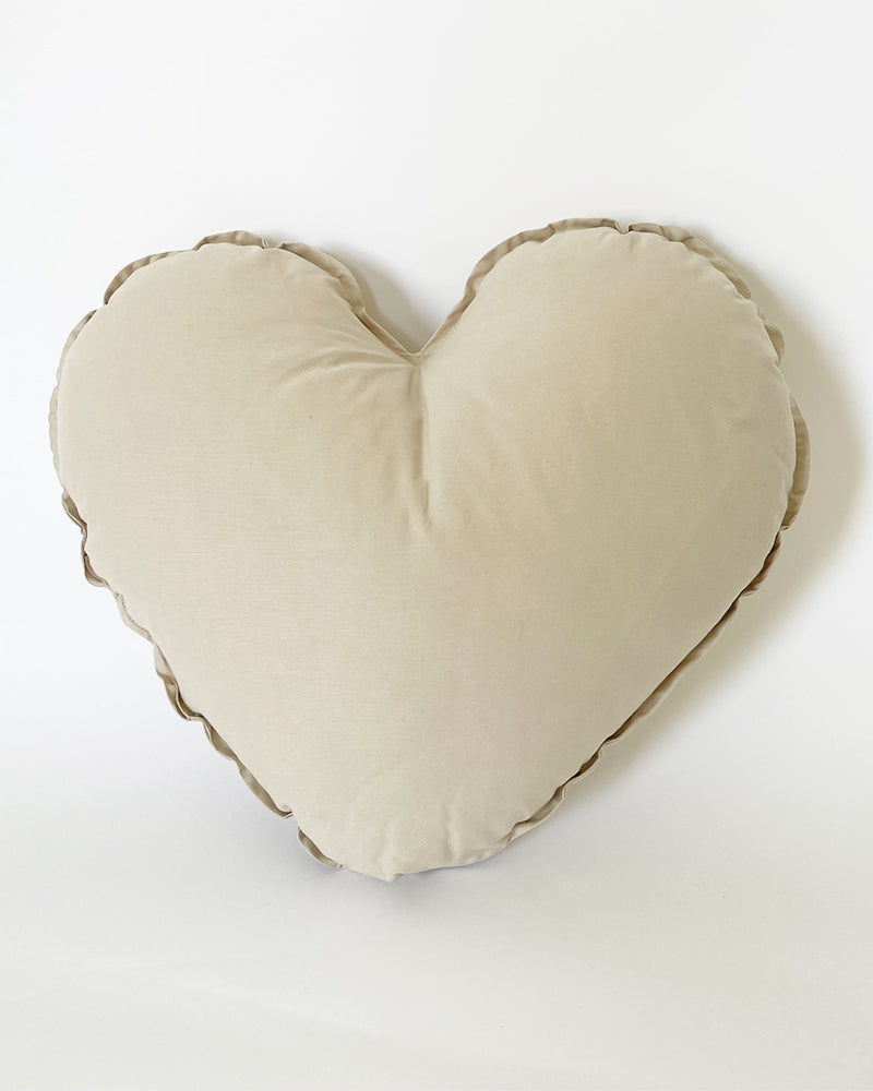 Coussin décoratif cœur (beige)