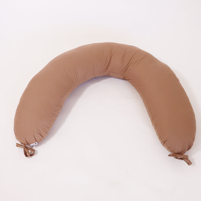 Coussin de grossesse et d'allaitement 3 en 1 marron