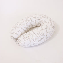 Coussin de grossesse et d'allaitement 3 en 1 feuilles beige