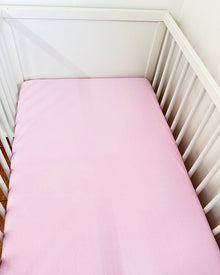 Drap housse rose pour lit bébé 120 x 60 cm