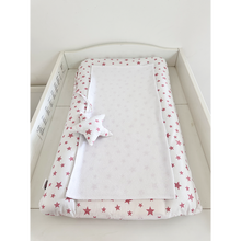 Matelas à langer imperméable avec housse (étoiles roses)