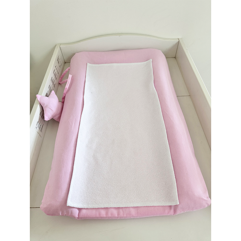 Matelas à langer imperméable avec housse Rose