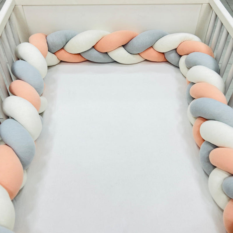 Tour de Lit corail gris écru