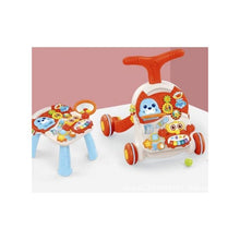 Trotteur En Bois 2 En 1 FANTASK - Baby Walker Camion Avec Établi Pour Enfants Dès 1 An