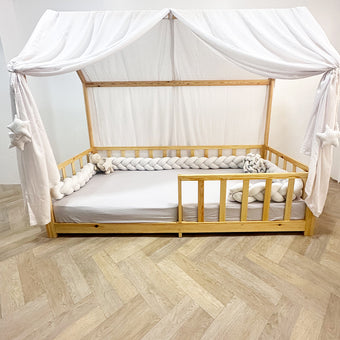 Voile de lit cabane blanc