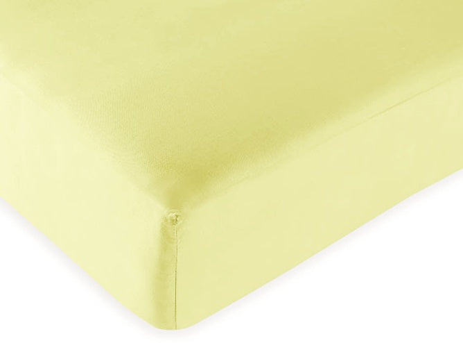 Drap housse jaune pour lit bébé 120 x 60 cm