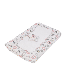 Matelas à langer avec housse (animaux/rose)