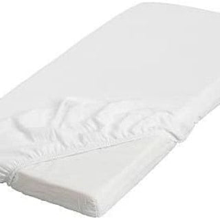 Drap housse blanc pour lit bébé 120 x 60 cm