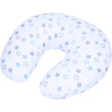 Coussin d’allaitement -étoiles gris bleu