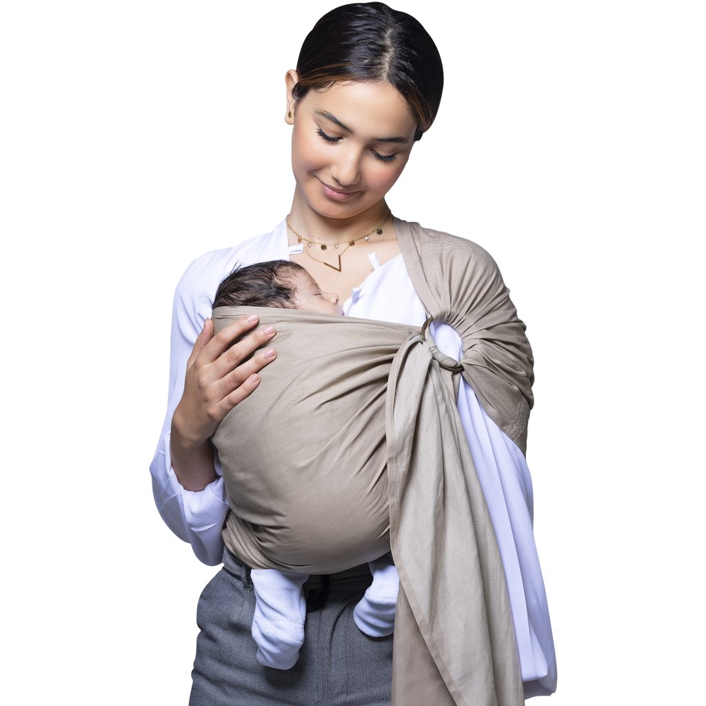 Echarpe de portage, porte bebe facile, naissance jusqu'à 15kg
