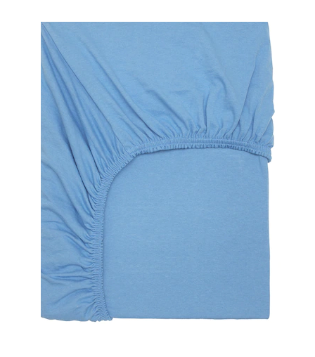 Drap housse bleu pour lit bébé 140 x 70 cm