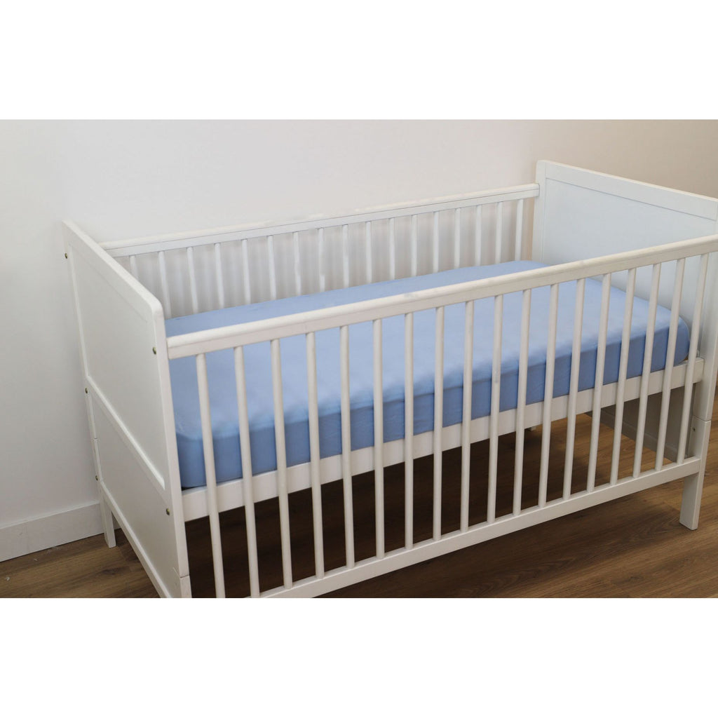 Drap housse bleu pour lit bébé 140 x 70 cm – bebemam